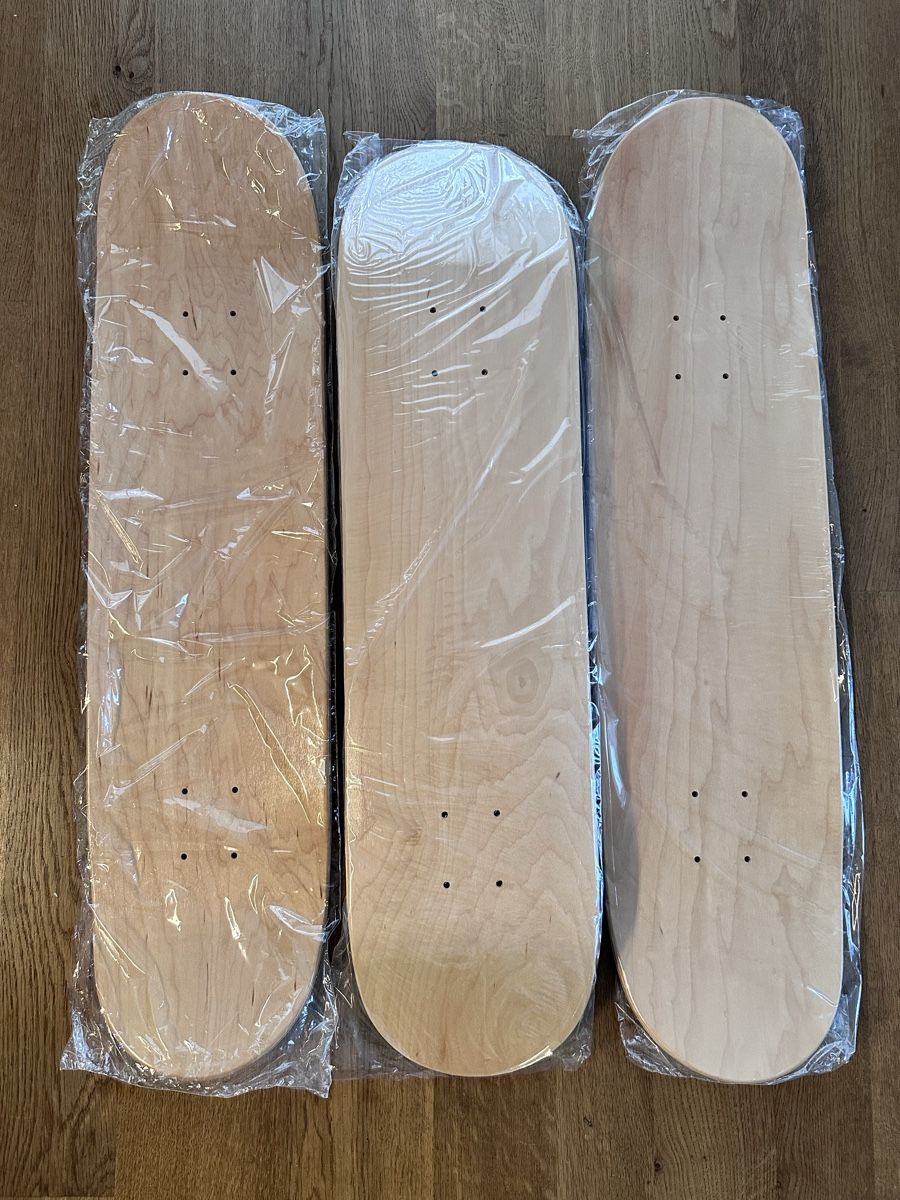 Skateboards: 3x Skateboard Plain Deck Maple Wood – Neu und originalverpackt aus Zürich von Ghibli30 1