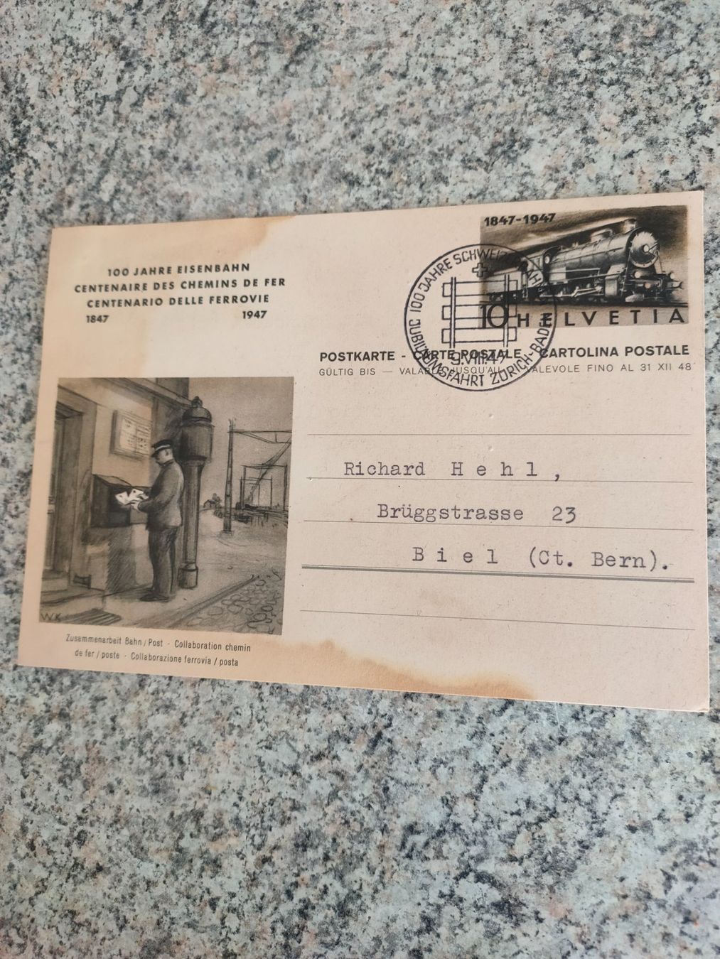 Tous les timbres: Alte Ansichtskarten Schweiz, Sammlung mit seltenen Stempeln – D'occasion à matten b. interlaken par jfran17 3