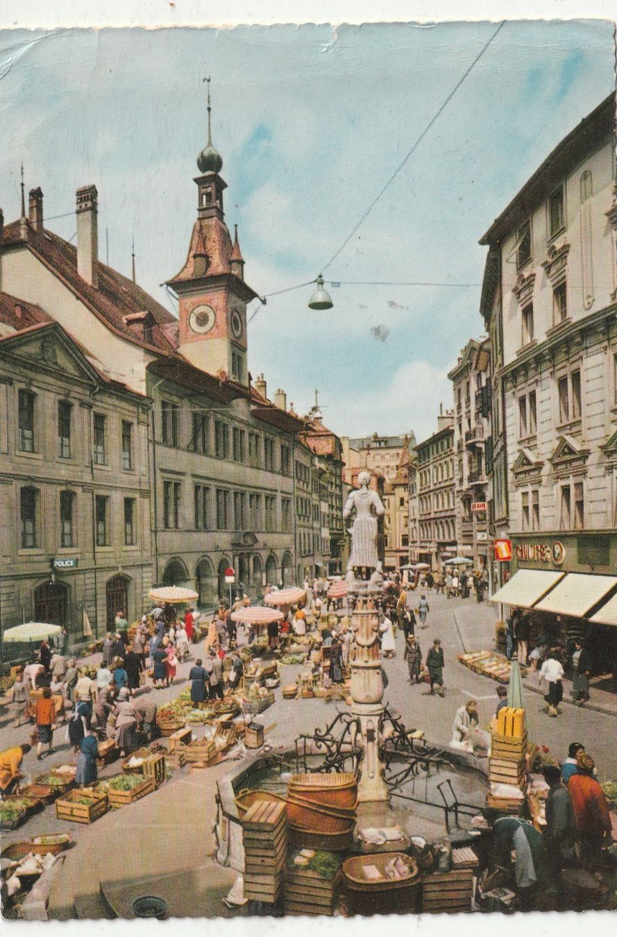 Cartoline postali: Lausanne Mrkt – Usato da Lumbrein venduto da made02