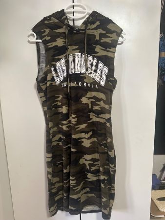 Camouflage Kapuzen Kleid (M)