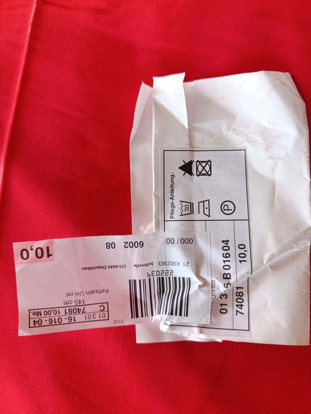Tessuti: Original verpackt ,10,5 m Satin rot 145cm breit – Nuovo e nell'imballaggio originale da Rüthi (Rheintal) venduto da marycsipet 5