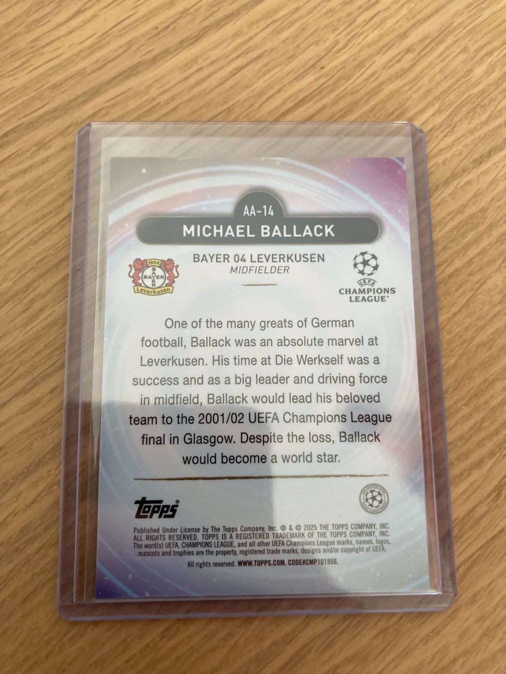 Topps Carte collezionabili: Topps Merlin 2024-25 - Michael Ballack /150 – Nuovo (secondo la descrizione) da La Tour-de-Peilz venduto da Tyalos_Cards 1