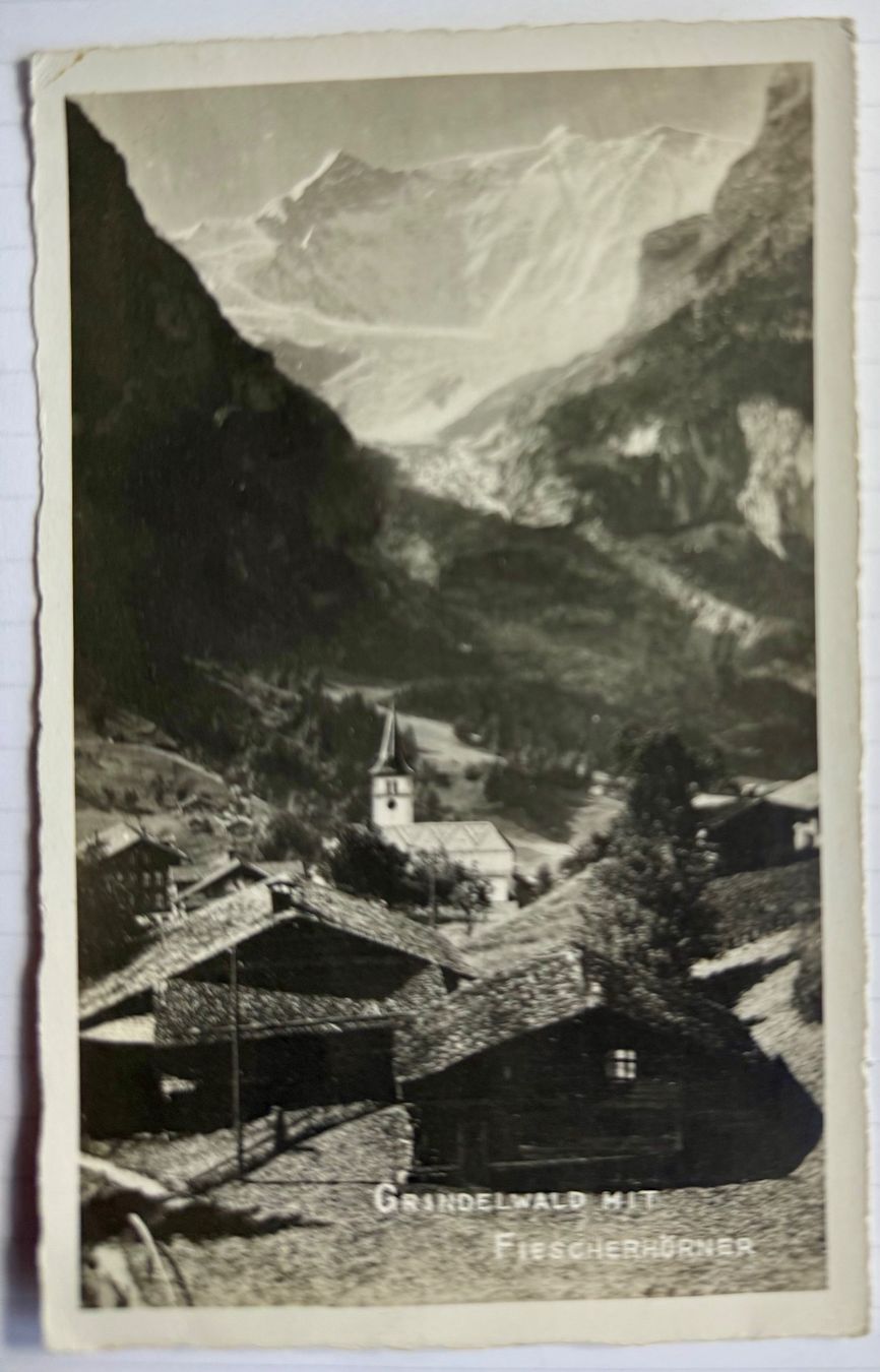 Ansichtskarten: Grindelwald - Fiescherhörner 1924 – Gebraucht aus Lutry von Ediego