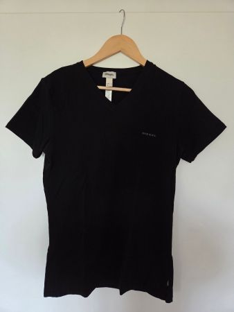 Diesel Underwear Essential V-Neck T-Shirt Schwarz S