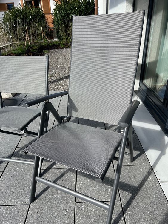 4 Gartenstühle Lehne verstellbar mit Armlehne Kaufen auf Ricardo