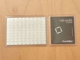 10x 100g Valcambi CombiBar, Feinsilber 999,0 - zum brechen
