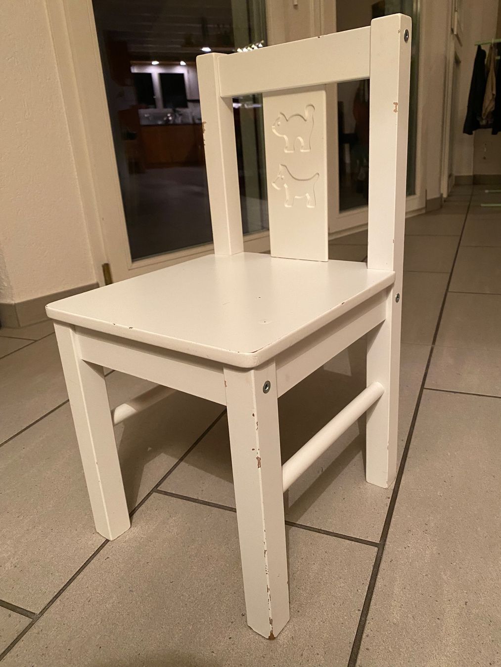 Ikea Sedie: IKEA Kinderstuhl Kritter, weiss – Usato da Nussbaumen AG venduto da Koffein