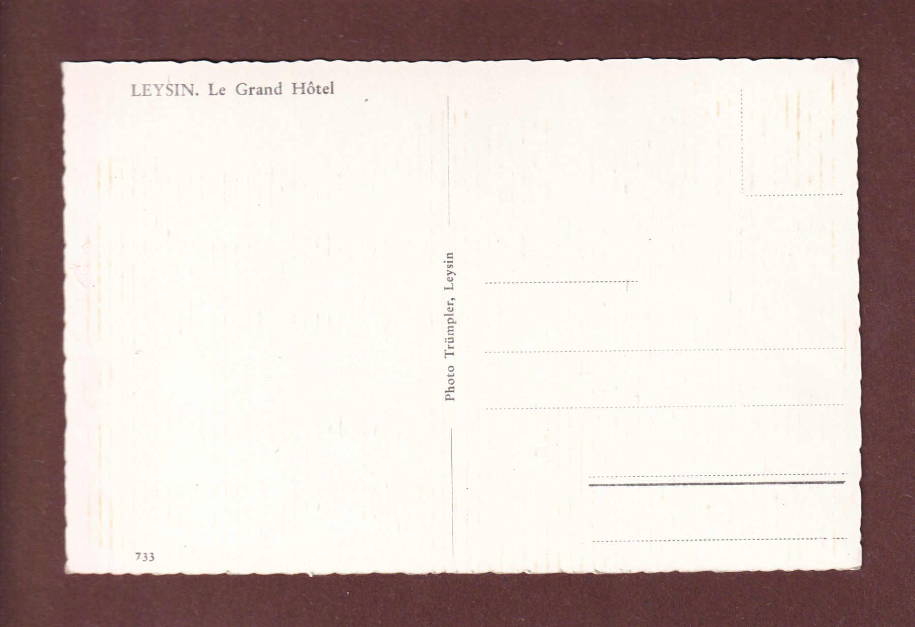 Cartoline postali: LEYSIN - Grand Hôtel – Usato da Pully venduto da nicecards-shop 1