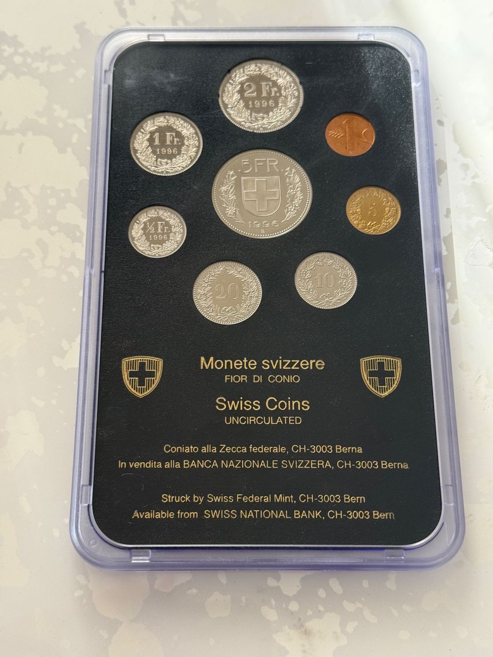 Tutti le monete: Schweizer Münzsatz 1996  Stempelglanz – Nuovo (secondo la descrizione) da Wallisellen venduto da SWISS_SILVER1 1