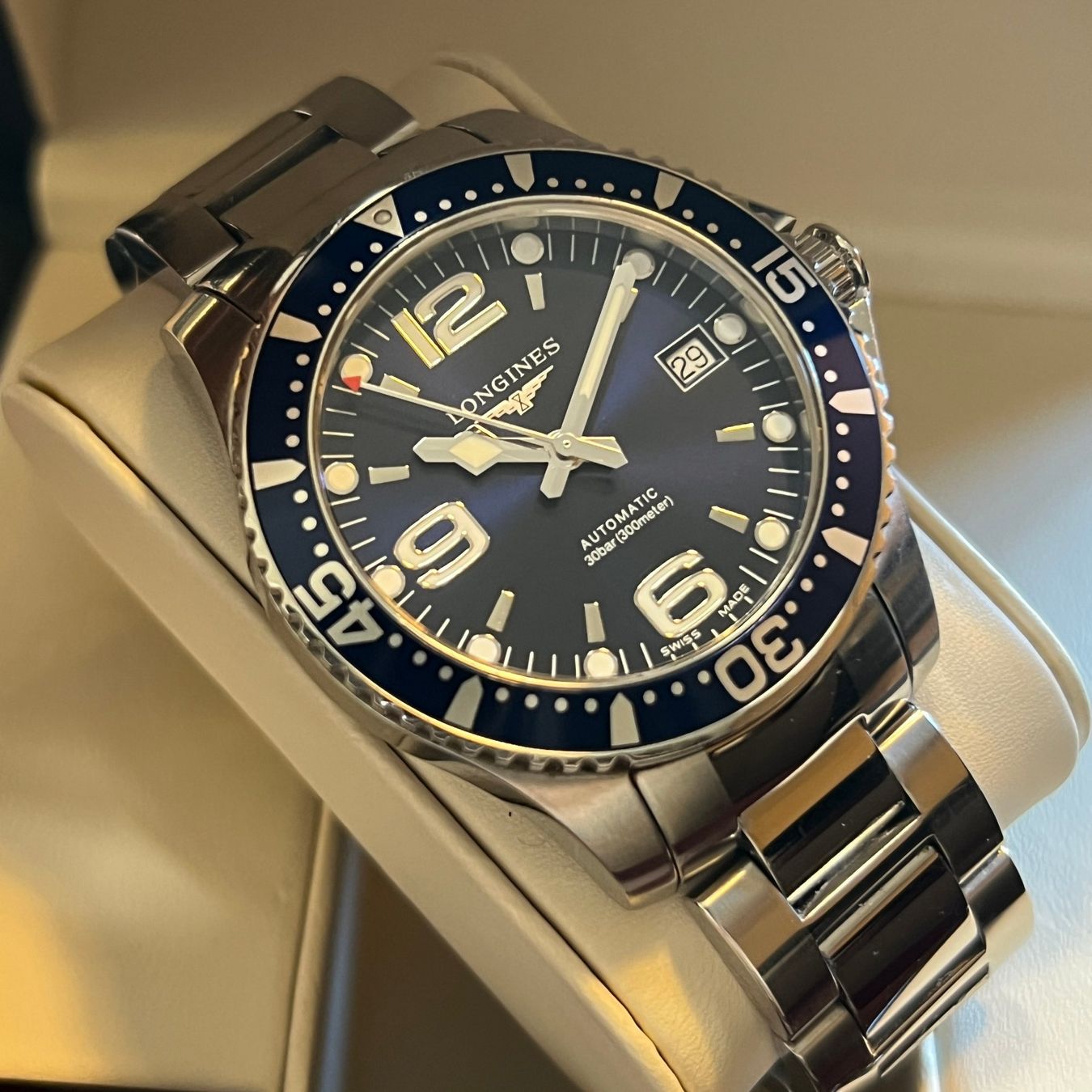 Longines Orologi: Longines HydroConquest Automatic Blue Dial Full Set L3.741.4 – Usato da Carouge GE venduto da Watchaser 7