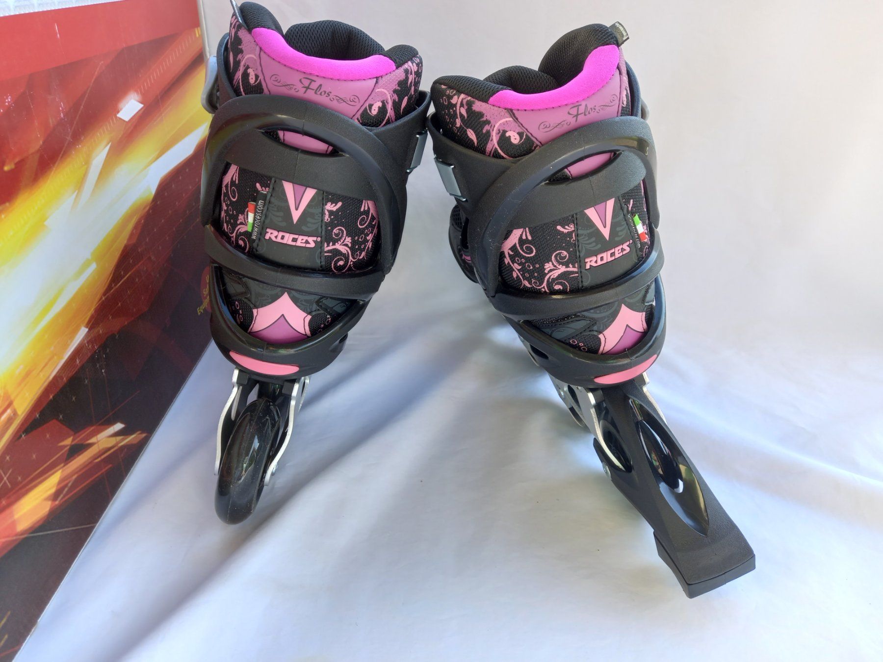 Pattini in linea & Pattini a rotelle: Roces Flos Inline Skates Gr.42 Schwarz Pink Neu – Nuovo (secondo la descrizione) da Schweizersholz venduto da freyle1 5