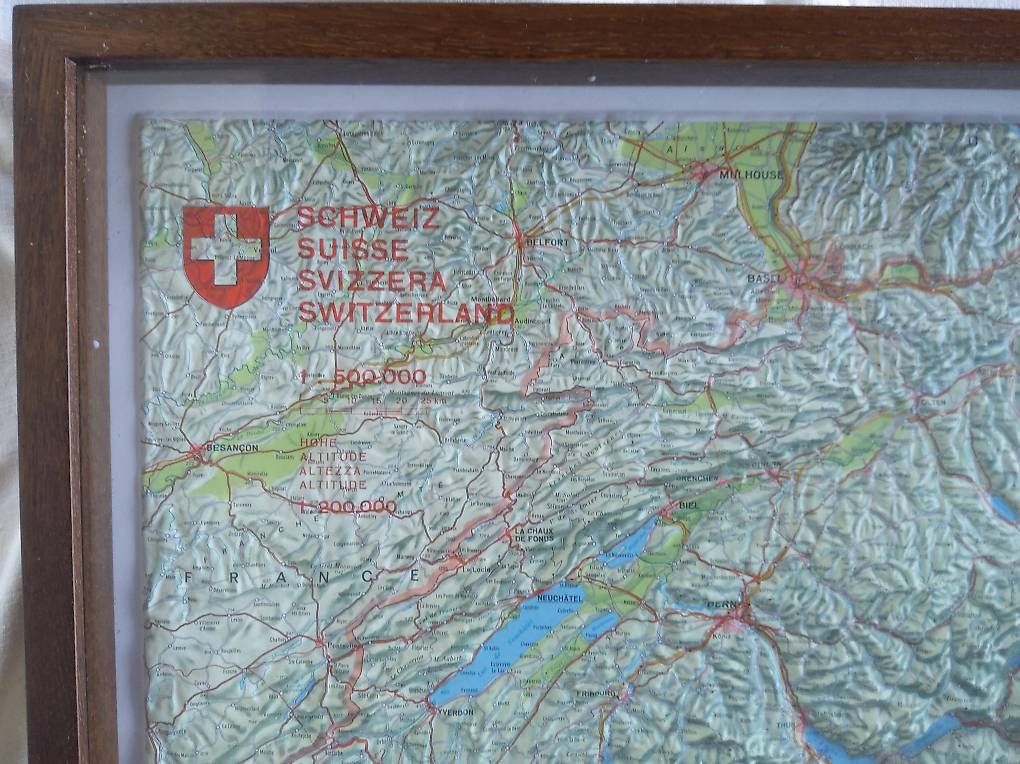 Landkarten & Atlanten: Schweizer Karte Relief  3D – Gebraucht aus Balsthal von Pdinu 1