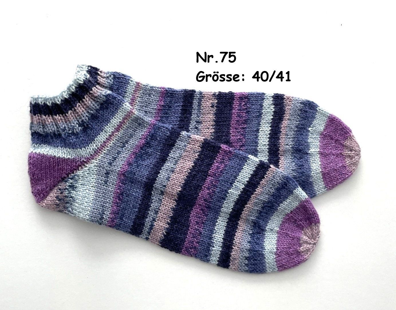 Calze: Sneaker - Socken handgestrickt  Gr.40/41  Nr.75 – Nuovo e nell'imballaggio originale da Täuffelen venduto da sohalt