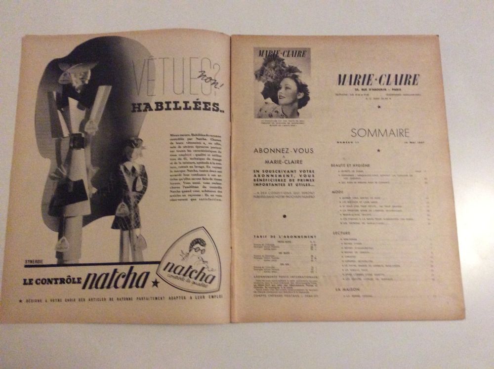 Revue Marie-Claire 1938 - Collection