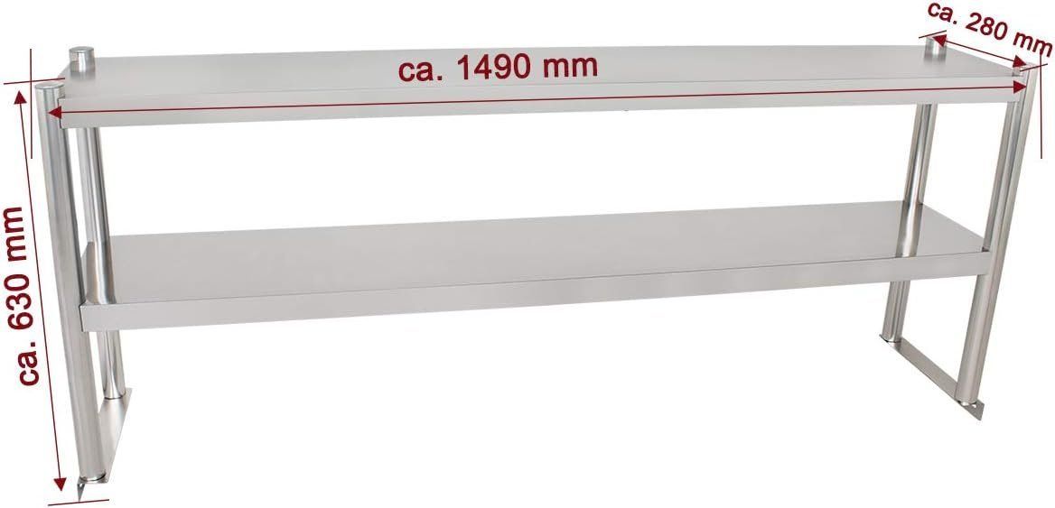 Attrezzatura professionale & Gastronomia: Edelstahl GastroTisch Aufsatzboard 150cm – Nuovo e nell'imballaggio originale da Bottighofen venduto da zaap 8