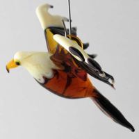 Glas Vogel Roter Milan