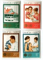 Briefmarken "WHO". Samoa i Sisifo