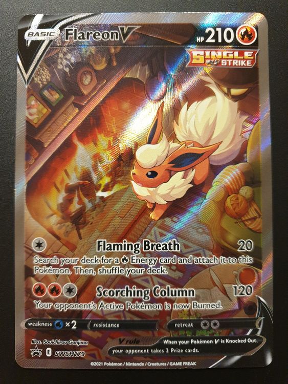 ⭐Pokemon Flareon V SWSH179 Alternative Kunst * Full Art NM⭐ | Kaufen ...