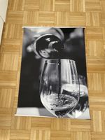 Elegantes Poster: Weinmotiv in Schwarz/Weiss, neuwertig!