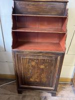 Antiker Schrank Kommode mit Vogelmotiv, Regal, Vintage Möbel