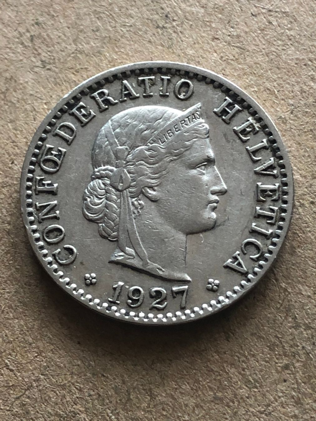 Toutes les monnaies: 20 Rp. 1927 – D'occasion à Schötz par Odpa