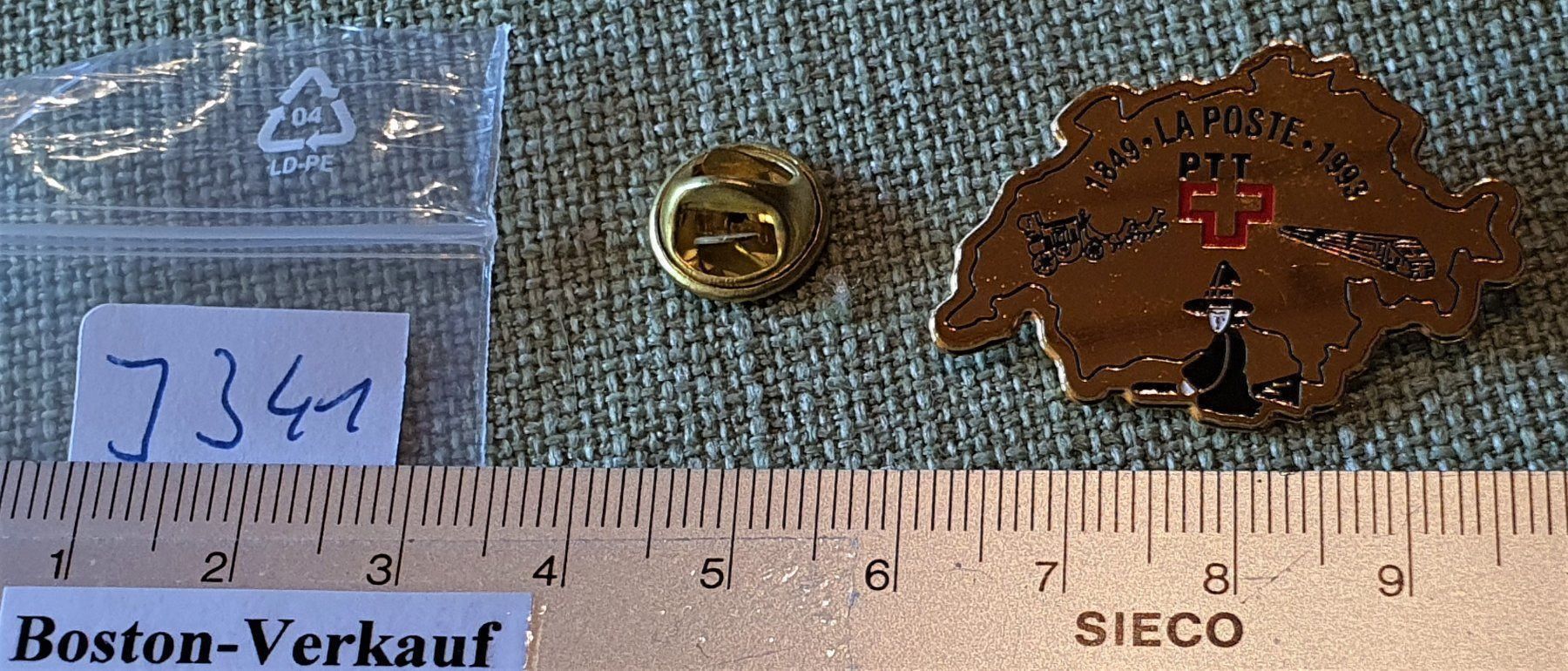 Placchette & Badge: J341 - Pin PTT - La Posta 1849 - 1993 – Usato da Reinach BL venduto da Boston-Verkauf 1