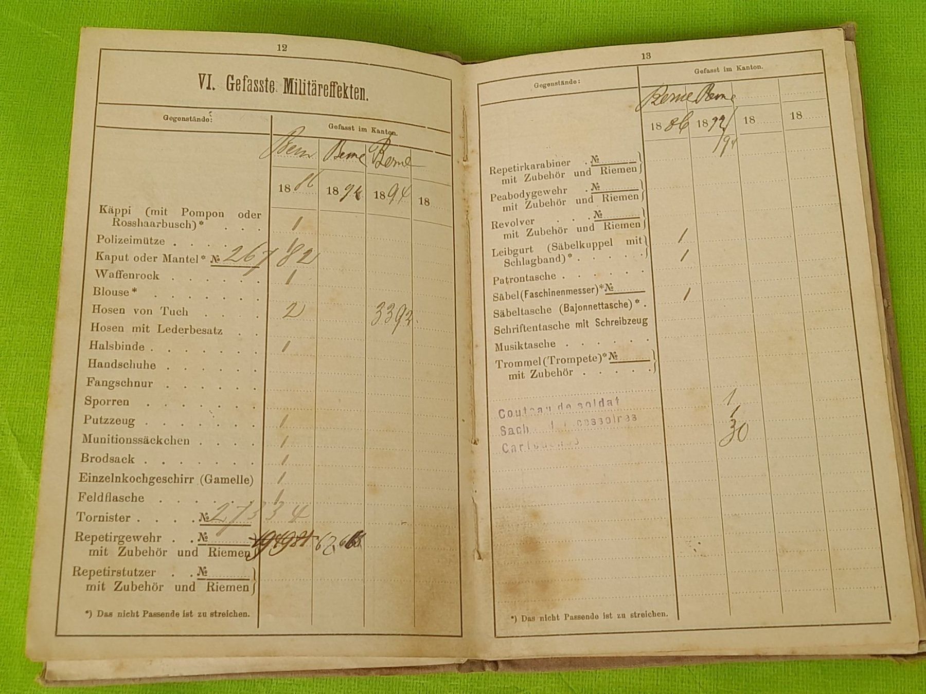 Bücher: Dienstbüchlein um 1889 – Gebraucht aus Aeschi b.Spiez von 52_wochen 3