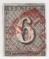 Zürich 6 Nr. 2W; SBK 2300CHF; schönes Exemplar, Top!