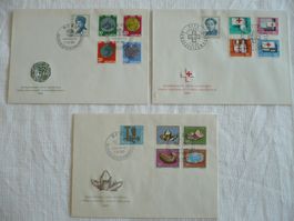 Pro Patria 1960/62/63 3 FDC SBK B96 - B100, B108 - B117