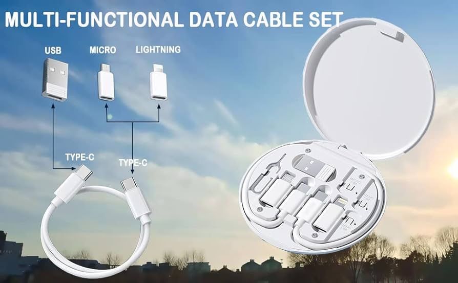 Unità & Adattatore: USB-C Ladekabel + Adapter für Micro USB, USB-A-C Sim-Nadel – Nuovo (secondo la descrizione) da Basel venduto da MY.AIRPODS.SHOP 6