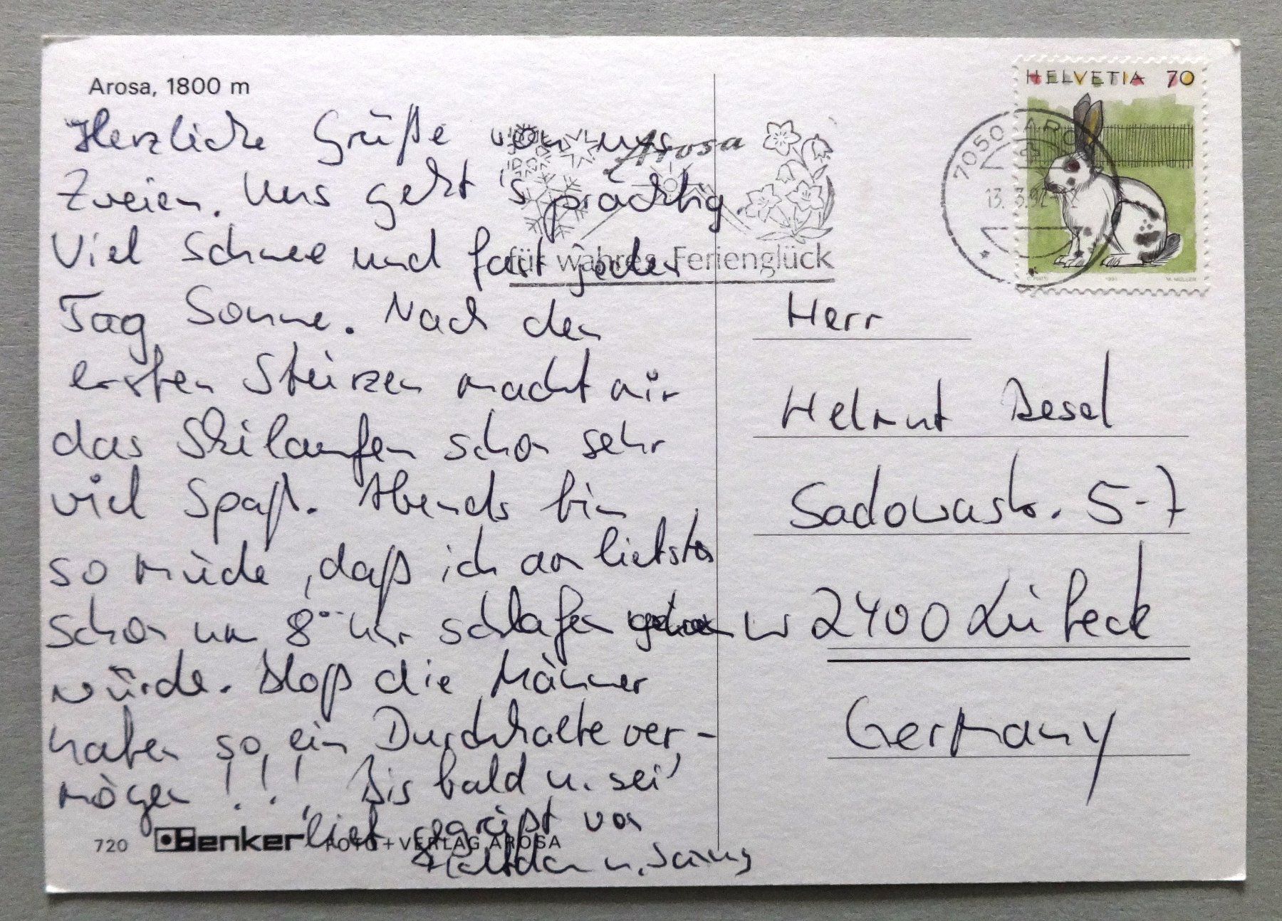 Cartes postales: Arosa 1800 m – D'occasion à Fétigny par Billy2miny 1
