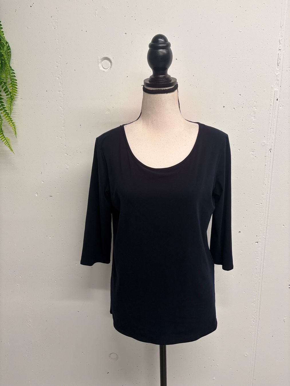 Marc Cain T-shirt: Marc Cain Shirt blau Rundhalsausschnitt 42 Basic 3/4 Ärmel – Nuovo (secondo la descrizione) da Regensdorf venduto da sec_l5cr
