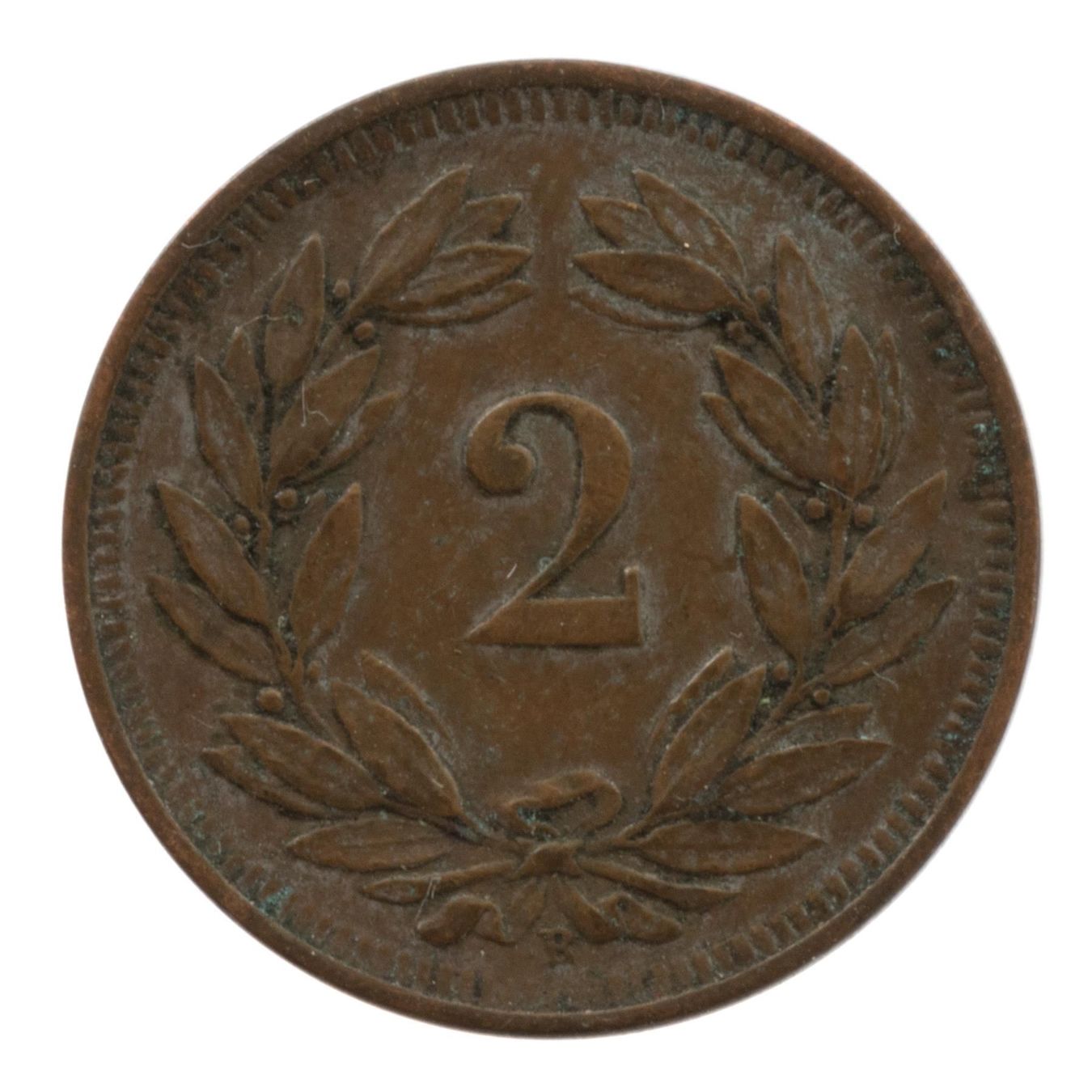 Tutti le monete: Schweiz / Suisse - 2 Rappen - 1907 – Usato da Rotkreuz venduto da Swiss-Coins 1
