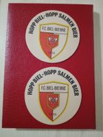 2x Bierdeckel FC Biel Bienne Fussball Saison1971 Salmenbräu