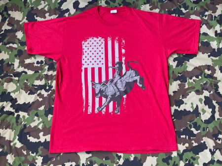 Vintage Y2K T-Shirt USA Cow-Boy Horse Rodeo Sz XL