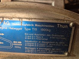 Seilzug T15 1500kg Habegger AG SWISS MADE  Thun