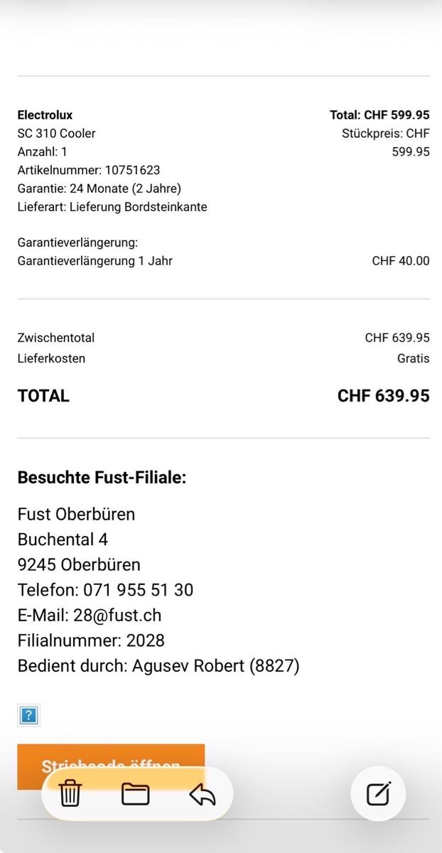 Electrolux Kühlschrank: Kühlschrank Elektrolux SC 310 Coolerr – Gebraucht aus Dietschwil von soendi01 4