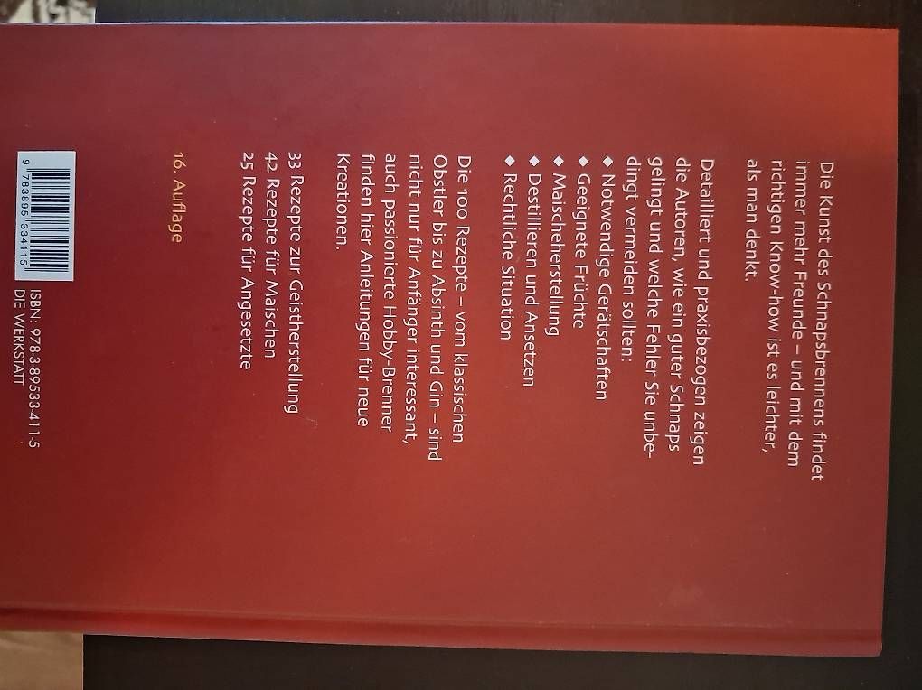 Libri: Schnapsbrennen als Hobby – Usato da Niederönz venduto da bea_fn77 1