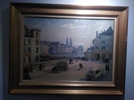 Original-Ölgemälde „Zürich“ von Oscar Weiss