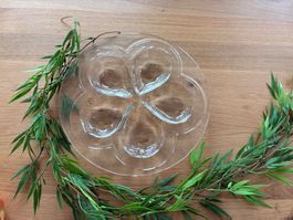 Ab Fr.1.-Glasi Hergiswil Apéroteller mit 5 Vertiefungen 31cm