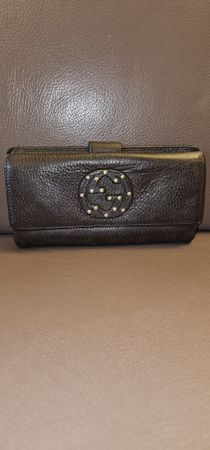 Portefeuille Gucci Marron Cuir Occasion Femme