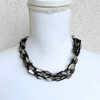 Collier Noir & Gris/Argenté