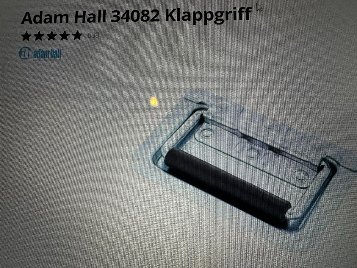 Wandhalterungen: Klappgriff Adam Hall mit 8mm tiefer Einbauschale – Neu und originalverpackt aus Oberuzwil von bookforest