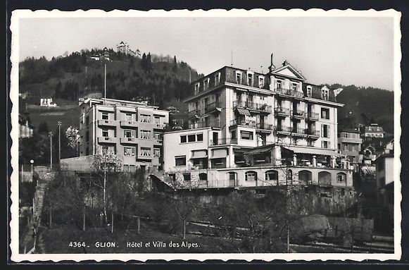 Cartoline postali: AK Glion, Hotel et Villa des Alpes – Usato da Berlin venduto da bartko-reher