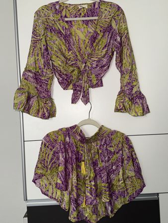 Kurze Hosen-Top Set Grösse One Size/ 100%SEIDE