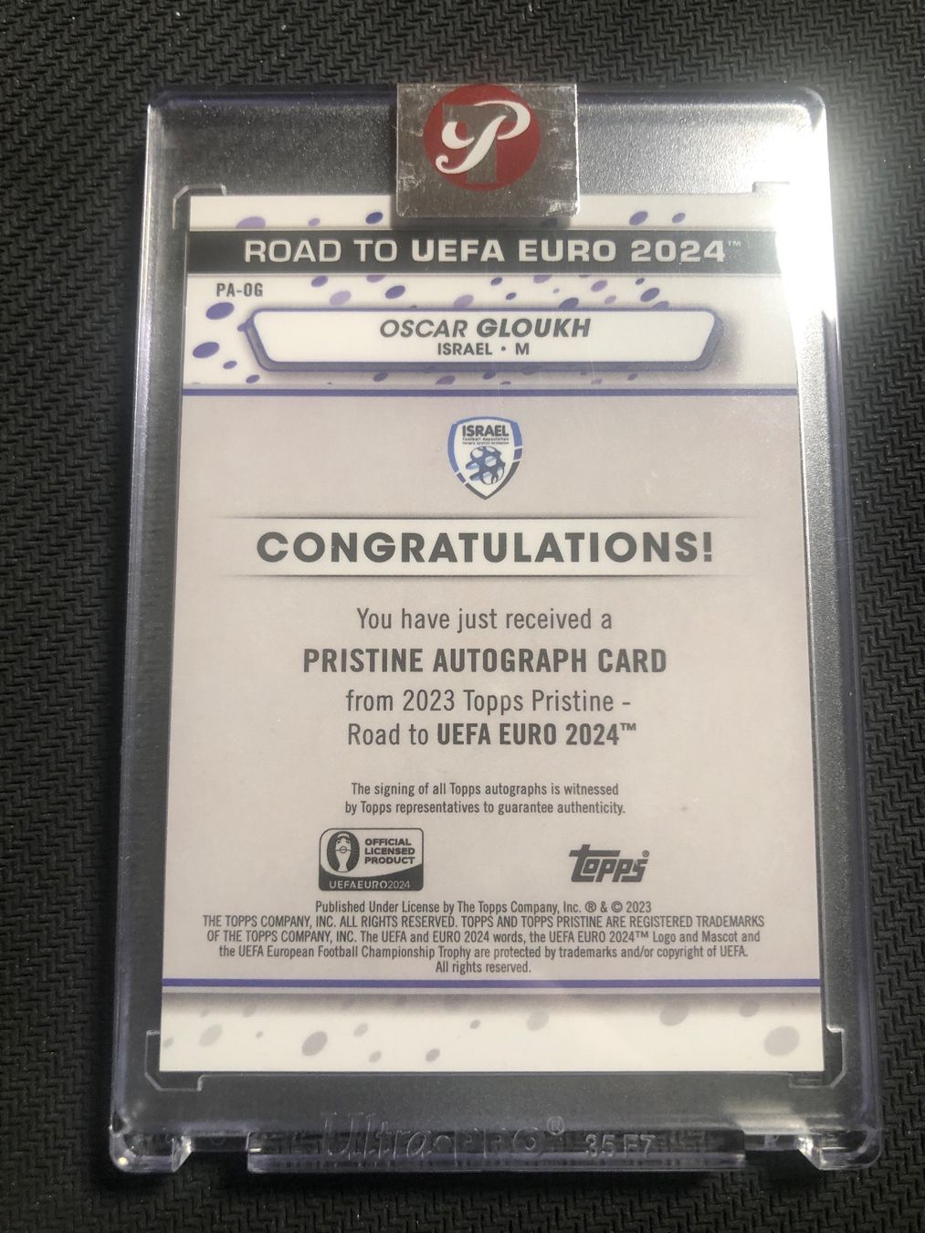 Topps Carte collezionabili: Topps Pristine Oscar Gloukh encased Autogramm – Usato da Wangenried venduto da Garagara 1