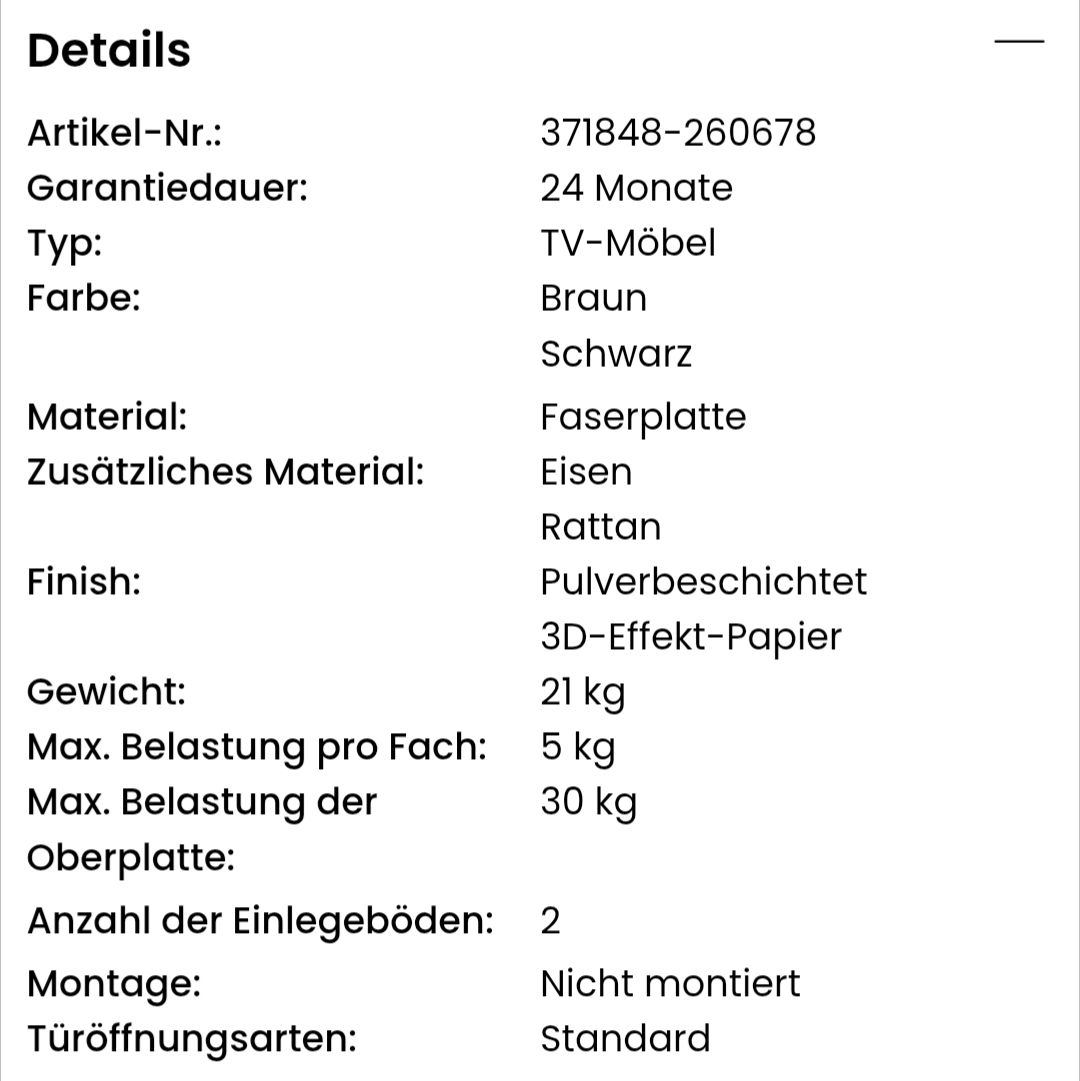 Beliani TV Möbel: TV Möbel Beliani – Gebraucht aus Bern von Leali_71 4