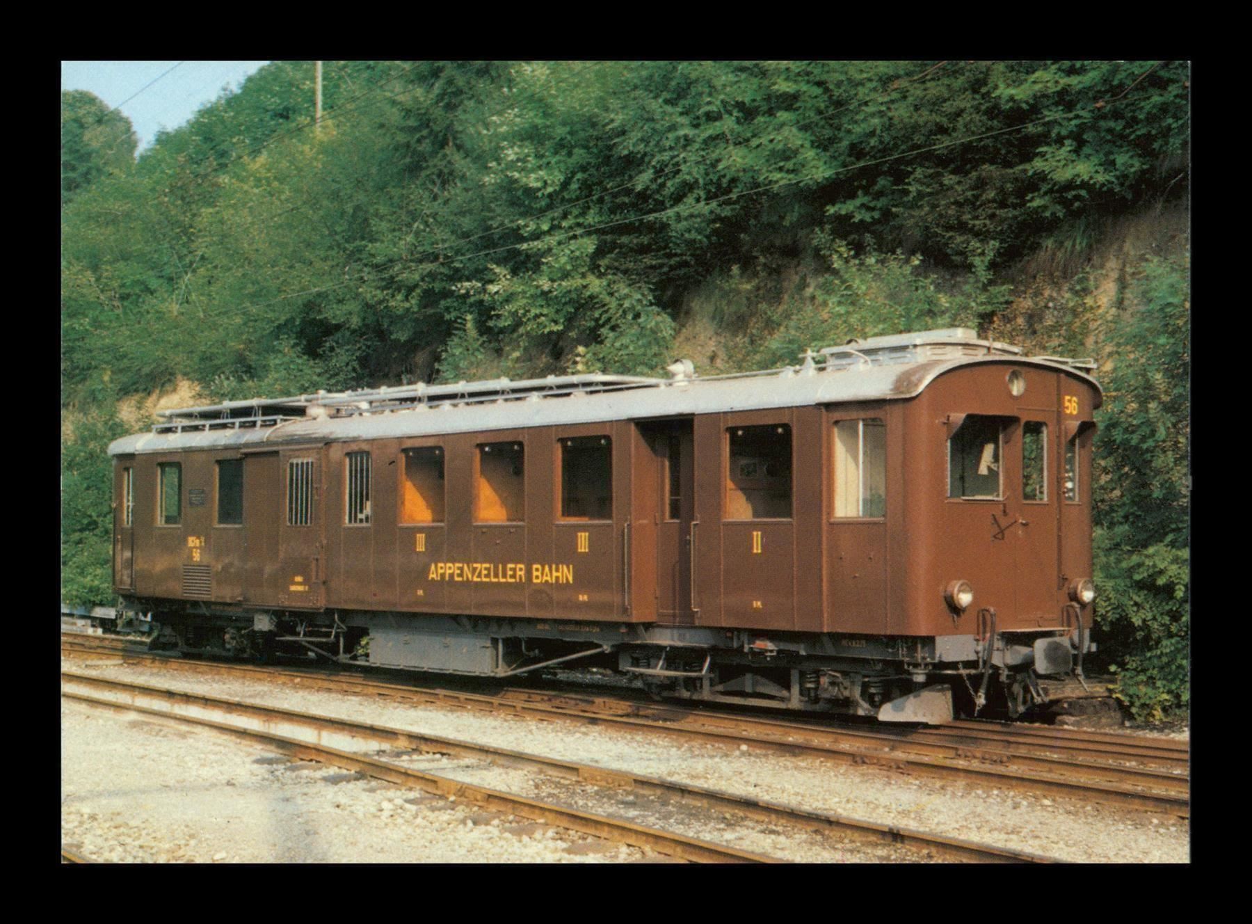 APPENZELLER BAHN Dieseltriebwagen ABDm 2/4 (56) HERISAU 1980 (Neu ...