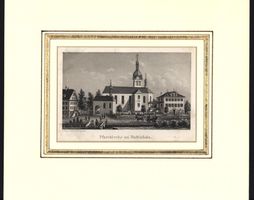 Buttisholz Kirche Originalaquatinta selten