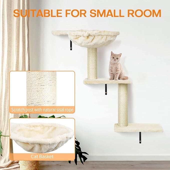 Tiragraffi: Katzen kletterwand Set,4-Teiliges  Katzenmöbel (Hellgrau) – Nuovo e nell'imballaggio originale da Oberentfelden venduto da Sch_md58 2